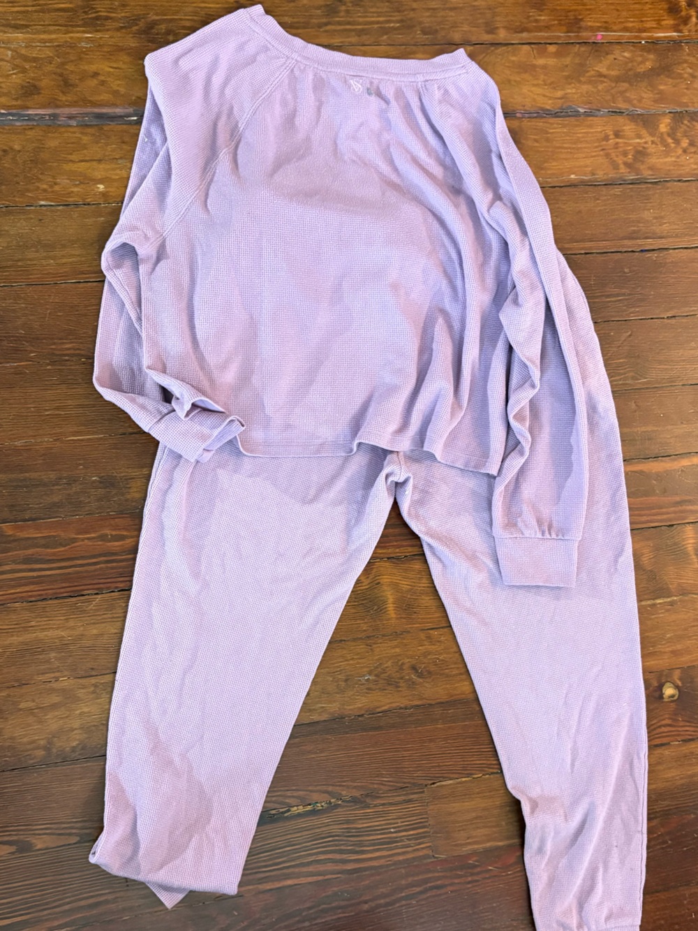 Victoria’s Secret purple waffle knit two piece pajama set size S - Picture 6 of 6